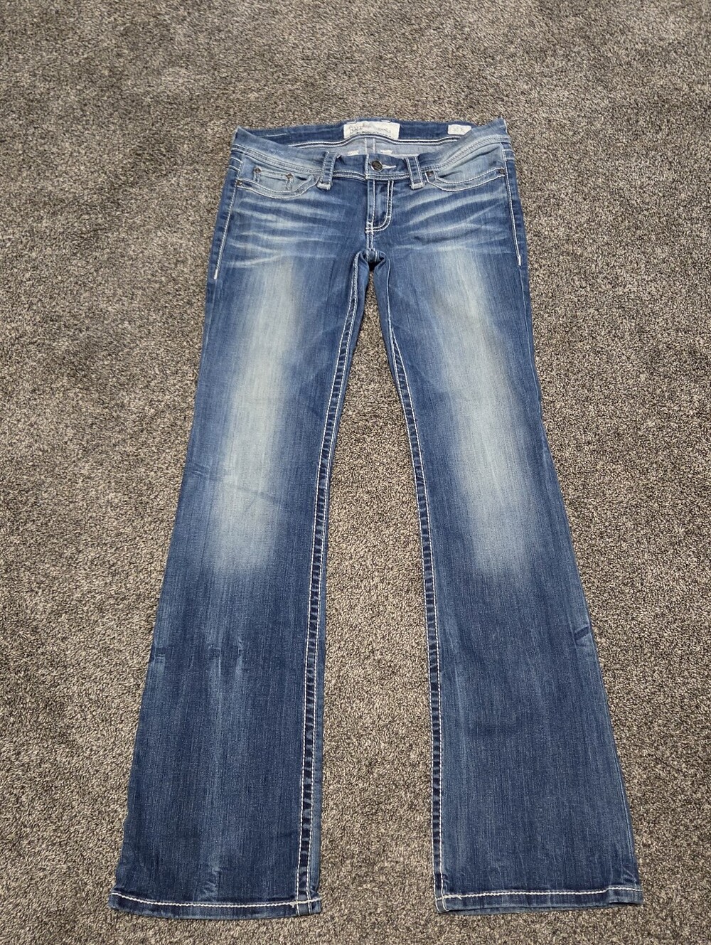 BKE Women's Stella flare bootcut 30x35.5 light medium wash jeans XL long tall 35